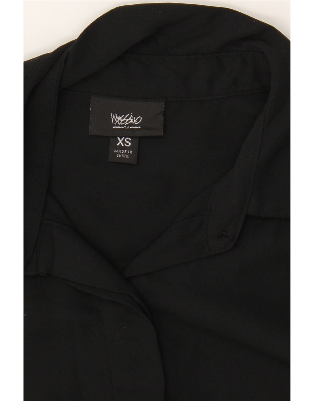 MOSSIMO Womens Longline Oversized Shirt UK 6 XS Black Polyester Vintage Mossimo and Second-Hand Mossimo from Messina Hembry 
