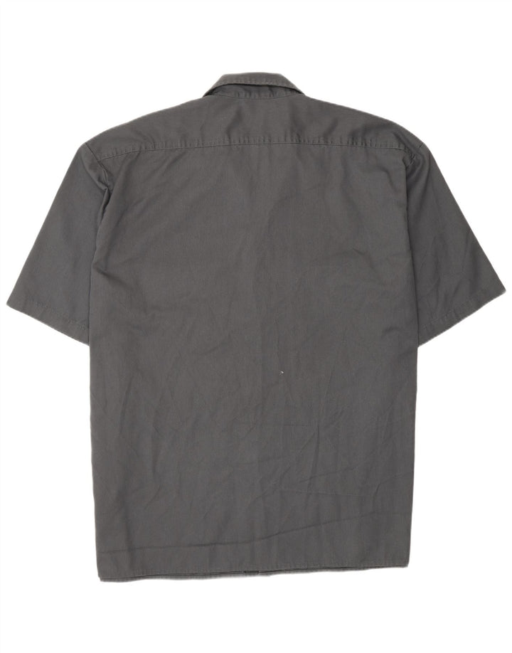 DICKIES Mens Short Sleeve Shirt 2XL Grey Cotton