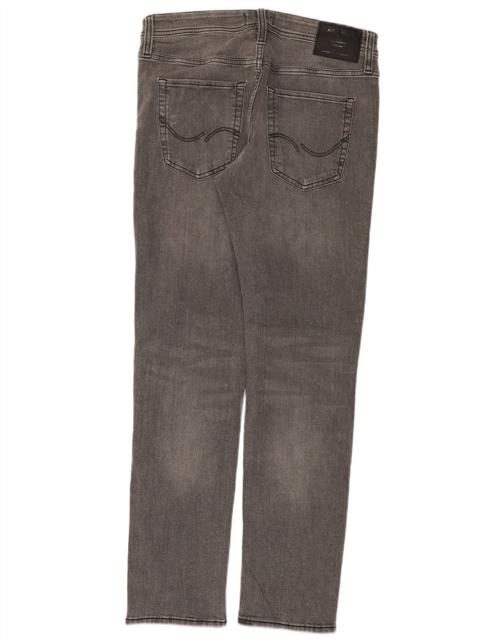 Jeans slim da uomo Jack & Jones W32 L32 cotone grigio