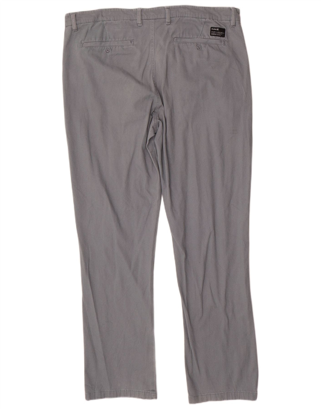 Pantaloni chino dritti da uomo HURLEY W36 L32 in cotone grigio