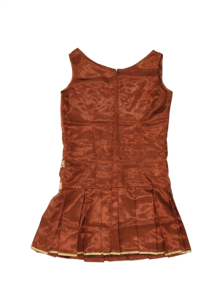 VINTAGE Girls Shift Dress 11-12 Years Brown Vintage Vintage and Second-Hand Vintage from Messina Hembry 