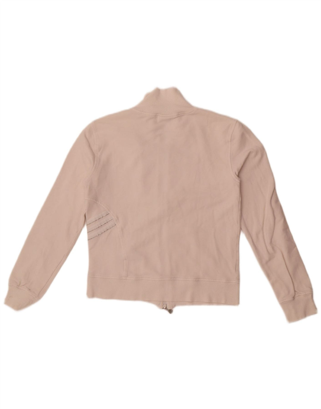 Giacca da ginnastica corta da donna Adidas UK 10 piccola in cotone bianco