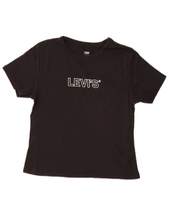 T-shirt grafica da donna Levi's Top UK 12 Medium Nero