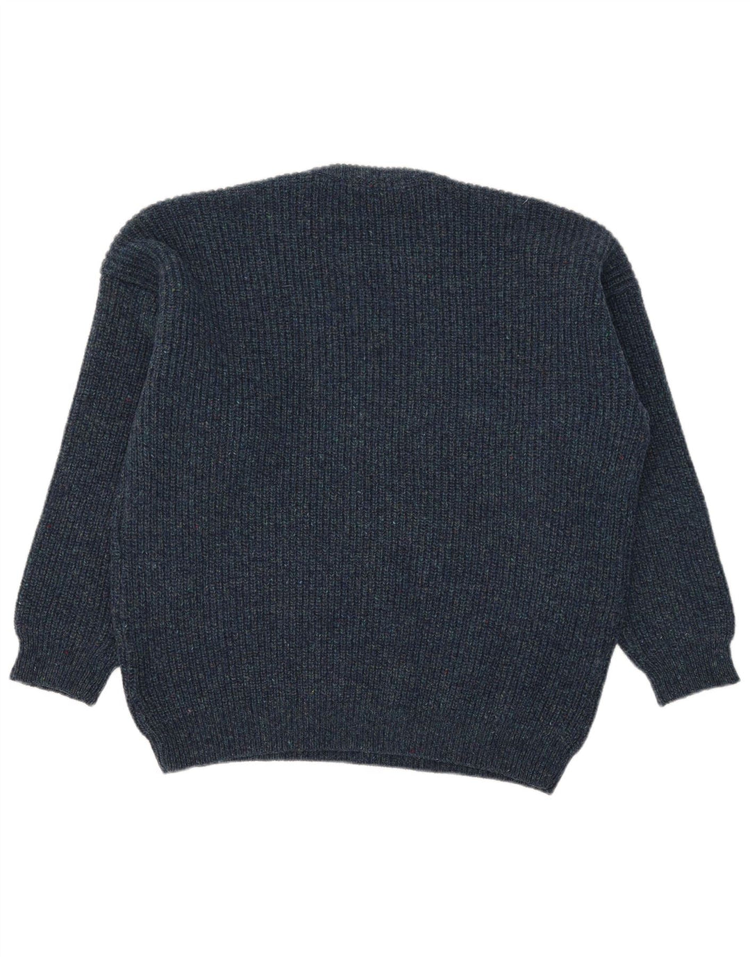 Maglione maglione girocollo vintage da uomo XL blu navy