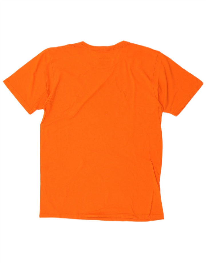 ADIDAS Mens Graphic T-Shirt Top Medium Orange Cotton
