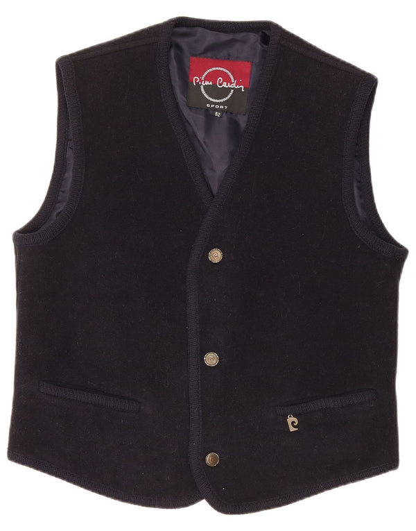 Gilet Uomo Pierre Cardin IT 52 Large Blu Navy Lana