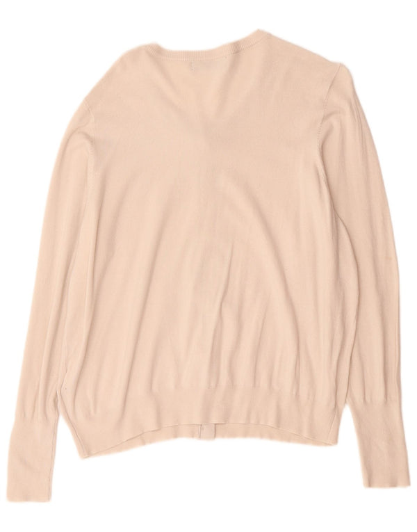 Maglione cardigan da donna Marks & Spencer UK 20 2XL Viscosa beige