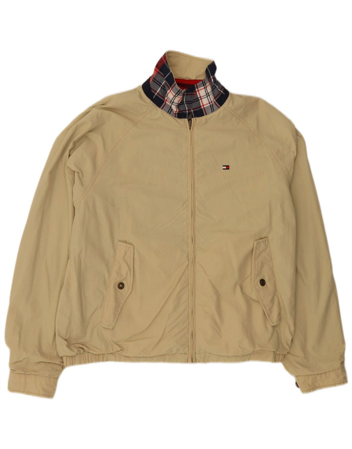 TOMMY HILFIGER Giacca reversibile da uomo UK 38 Nylon medio a quadri blu navy