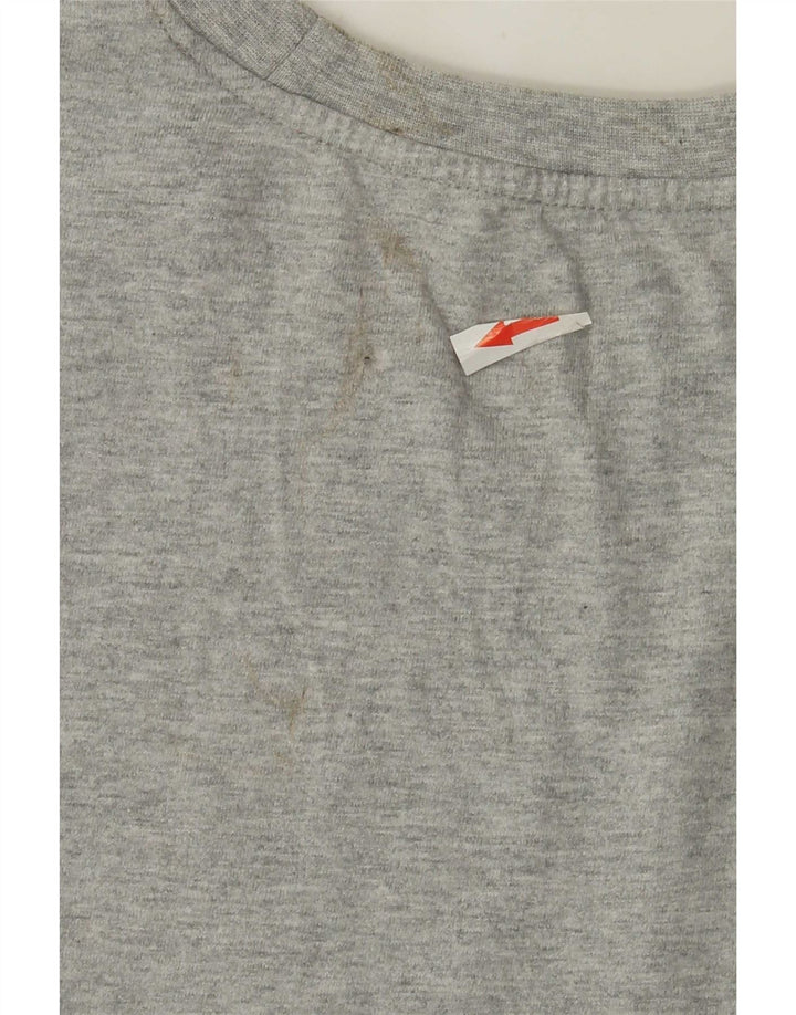 T-shirt grafica da uomo Champion Top grande in cotone chiazzato grigio