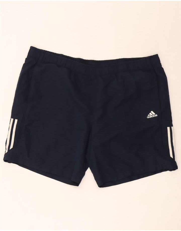 Pantaloncini sportivi Adidas Climalite da uomo 2XL poliestere blu navy