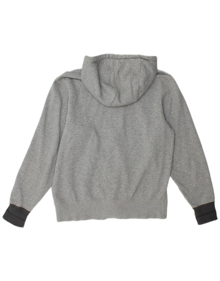 Felpa con cappuccio e zip Nike da uomo in cotone screziato grigio medio