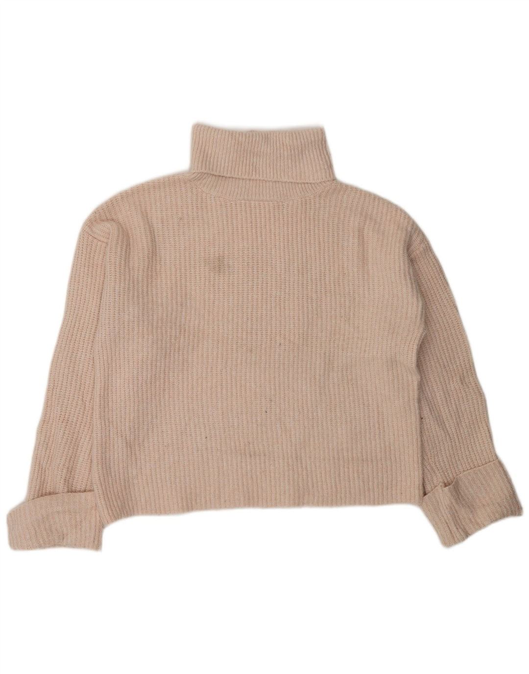 MARKS & SPENCER Maglione maglione a collo alto da donna UK 14 Rosa medio