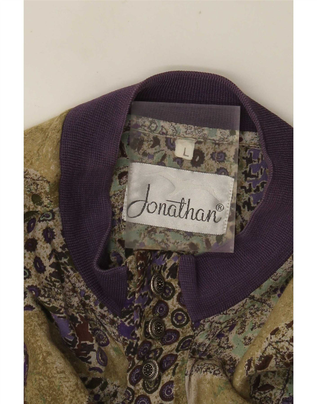 Camicia pullover vintage da uomo grande patchwork multicolore