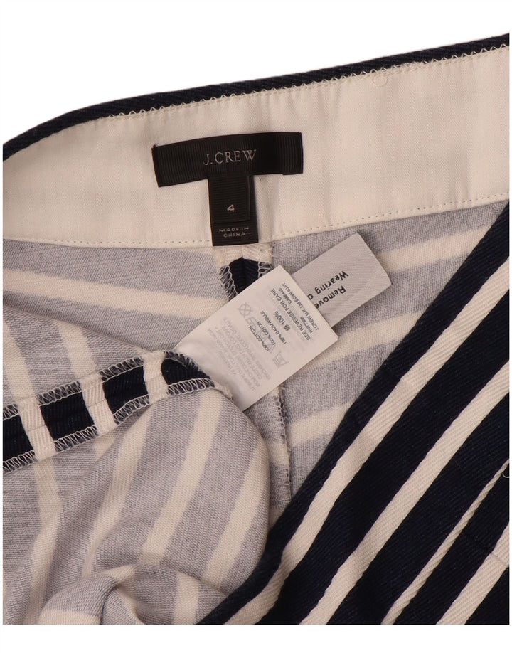 Pantaloni caldi da donna J. Crew US 4 Small W28 cotone a righe nere