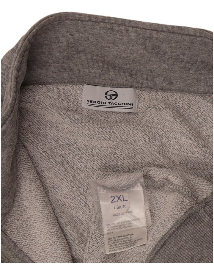 Giacca da tuta da uomo Sergio Tacchini 2XL Cotone color block grigio