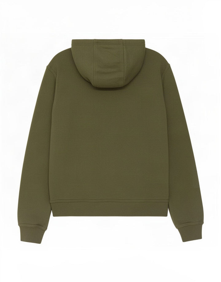Felpa con cappuccio e zip Nike da uomo in cotone kaki medio