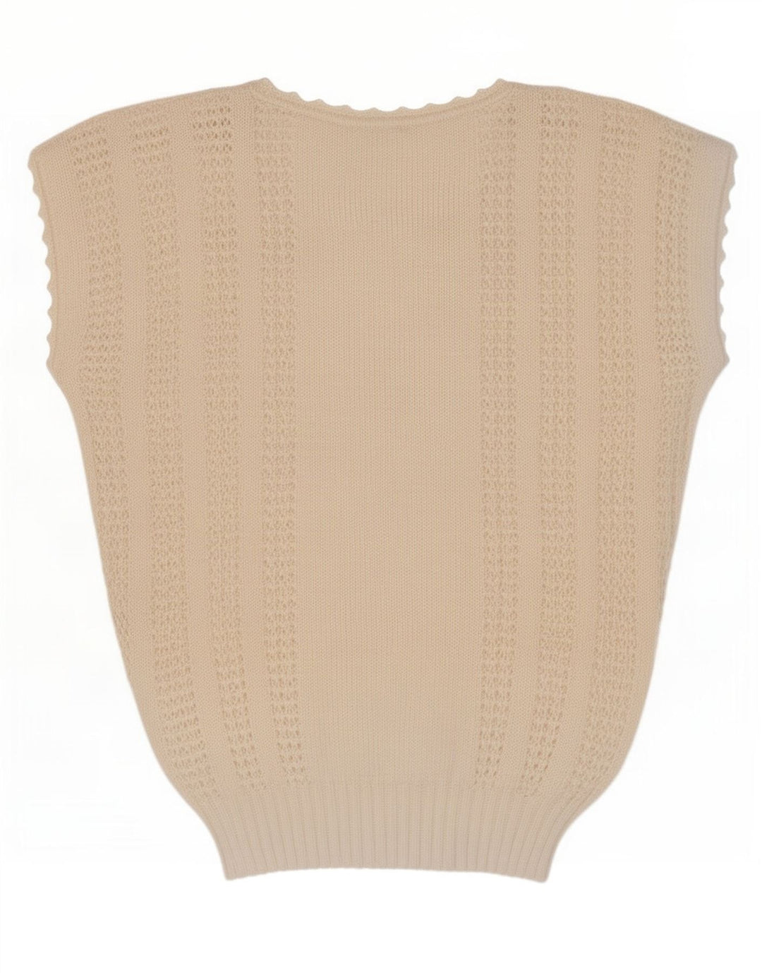 Canotta vintage da donna, taglia UK 14, media, bianco sporco