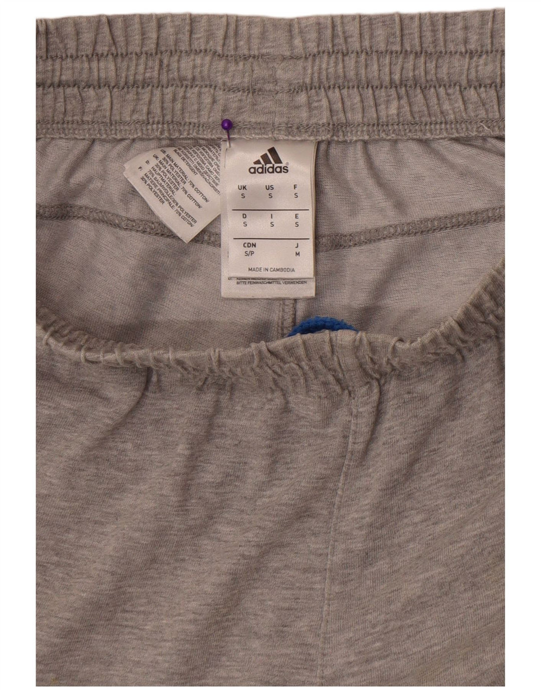 Pantaloncini sportivi grafici da uomo Adidas piccoli in cotone chiazzato grigio