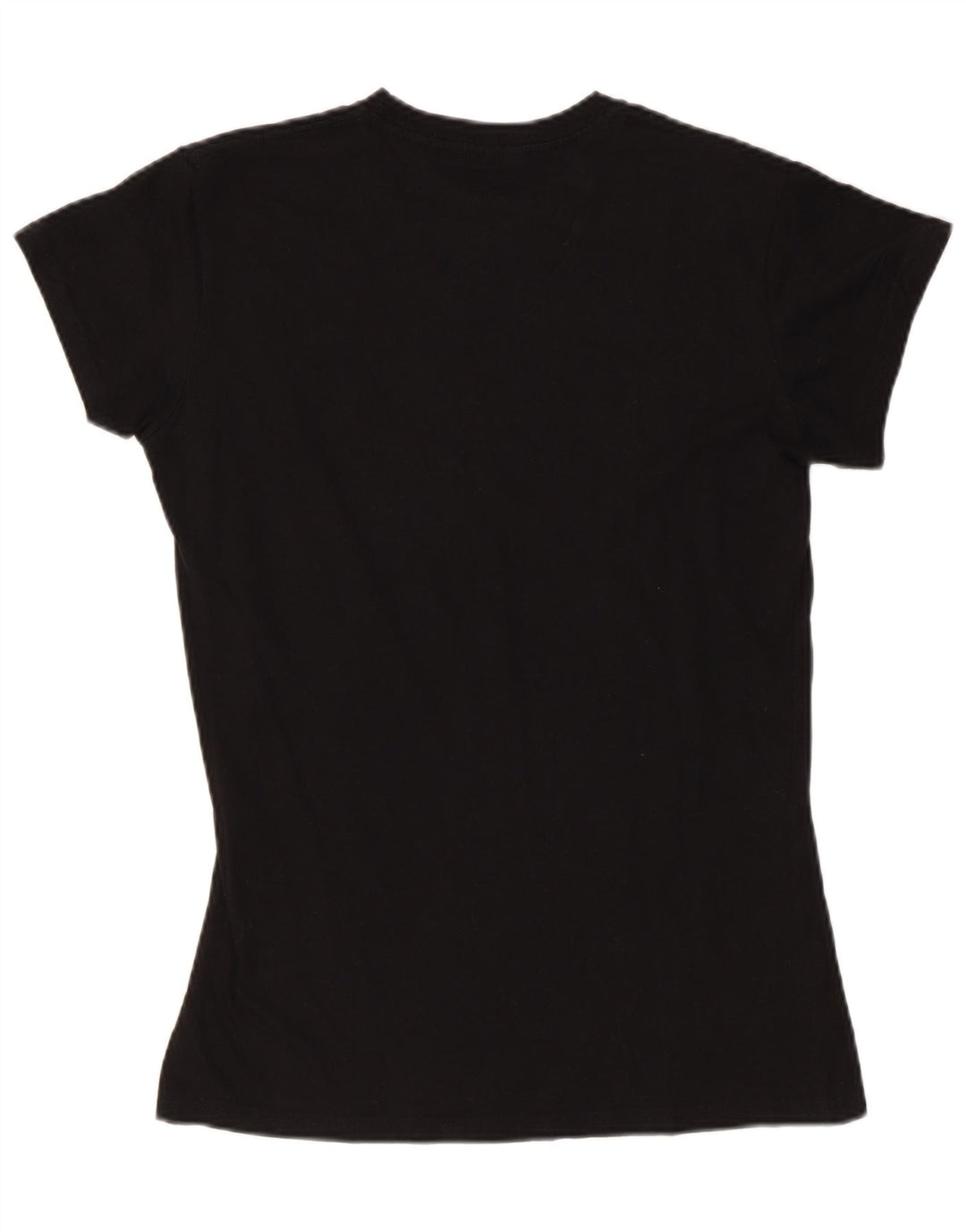 HARD ROCK CAFE T-shirt grafica da donna Vienna Top UK 14 grande cotone nero