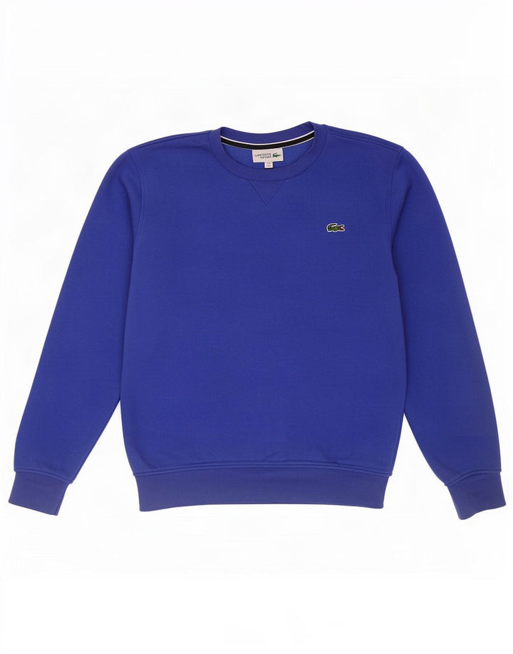 Felpa da uomo Lacoste maglione taglia 3 piccolo cotone blu