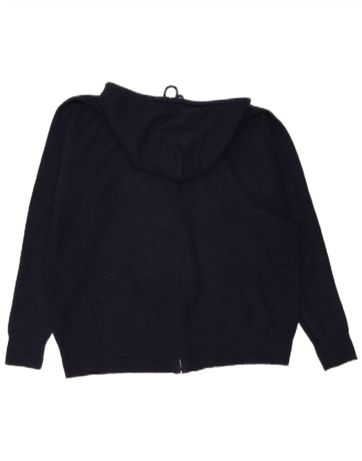Maglione con cappuccio e zip da donna Marks & Spencer UK 14 Viscosa medio blu navy