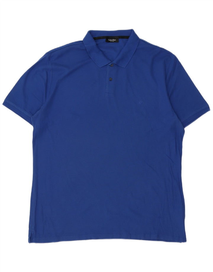 Polo da uomo Calvin Klein XL in cotone blu