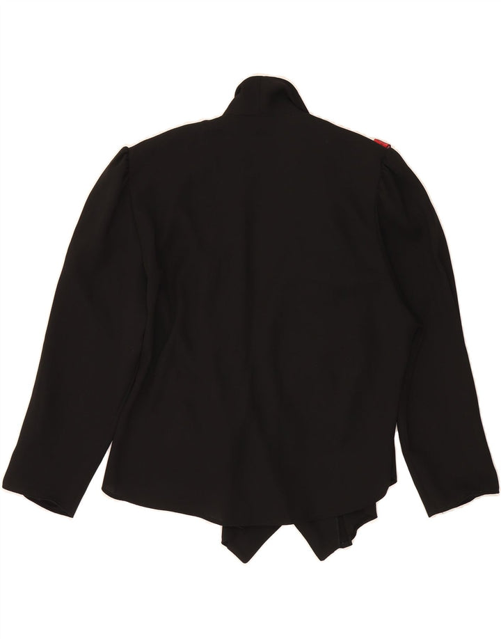 YOUR SIXTH SENSE Womens Blazer Jacket EU 38 Medium Black Floral Polyester Vintage Your Sixth Sense and Second-Hand Your Sixth Sense from Messina Hembry 