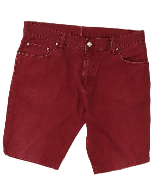 Pantaloncini di jeans da uomo Carhartt W36 grandi cotone bordeaux