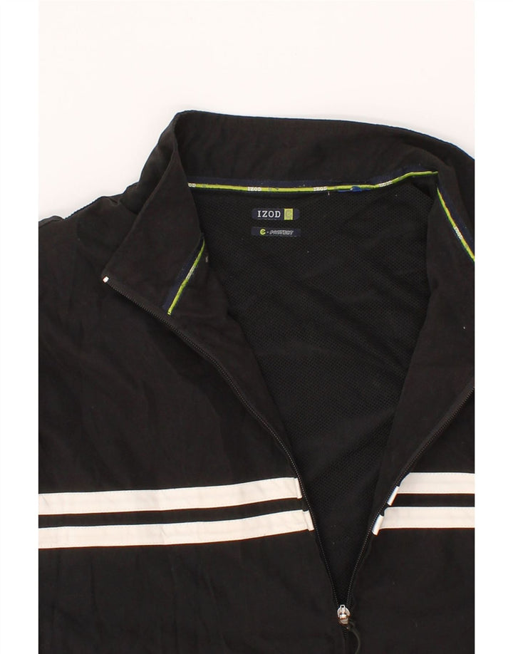 IZOD Mens Tracksuit Top Jacket 2XL Black Colourblock Vintage Izod and Second-Hand Izod from Messina Hembry 