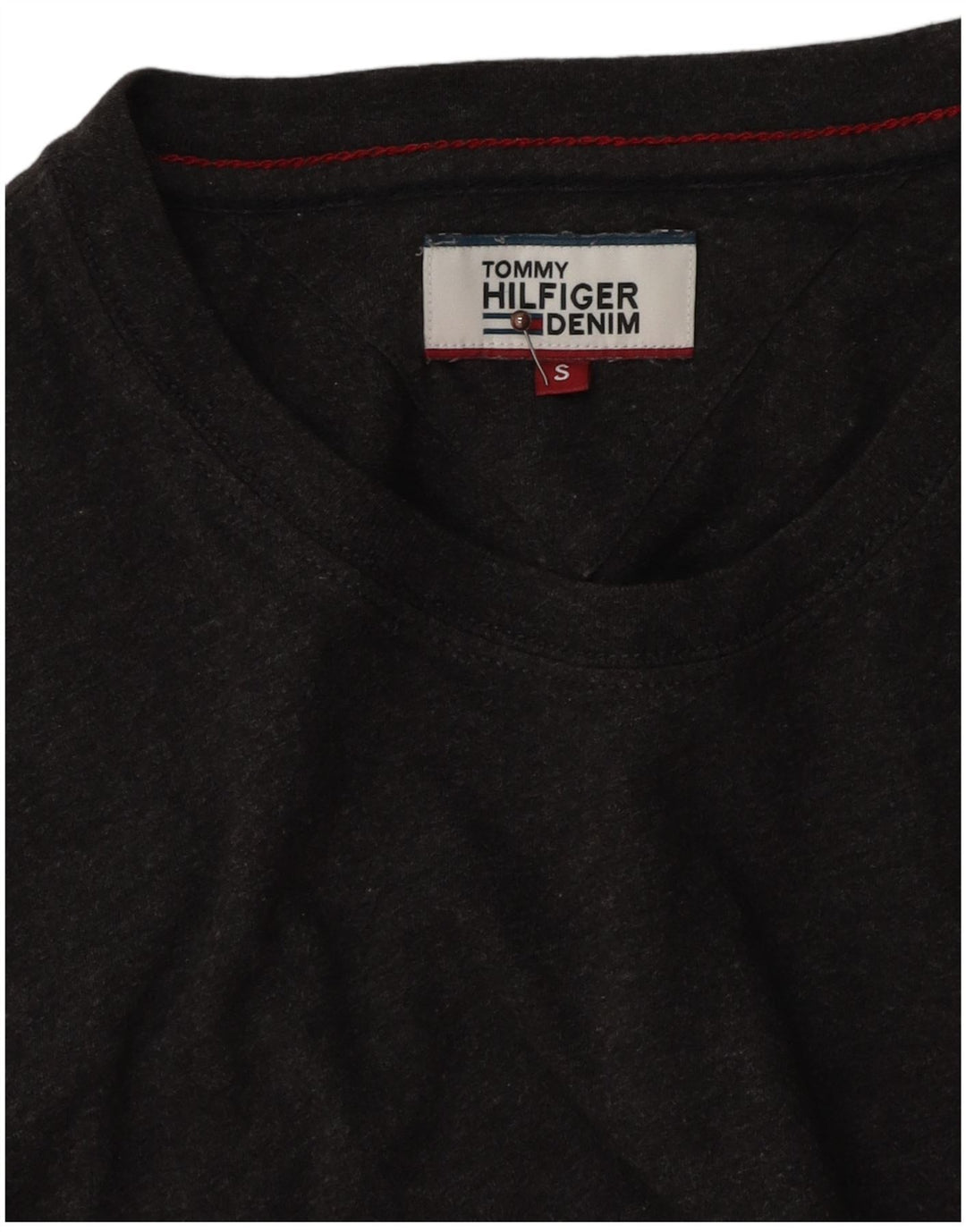 T-shirt da uomo Tommy Hilfiger Top piccola in cotone grigio