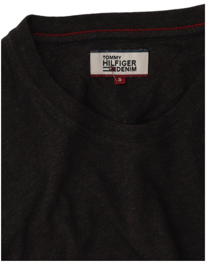 T-shirt da uomo Tommy Hilfiger Top piccola in cotone grigio