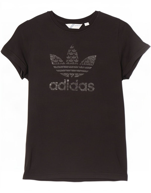 T-shirt grafica da donna Adidas Top IT 40 Small in cotone nero