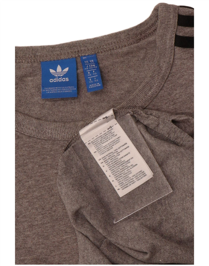 T-shirt Adidas da uomo Top XS in cotone grigio