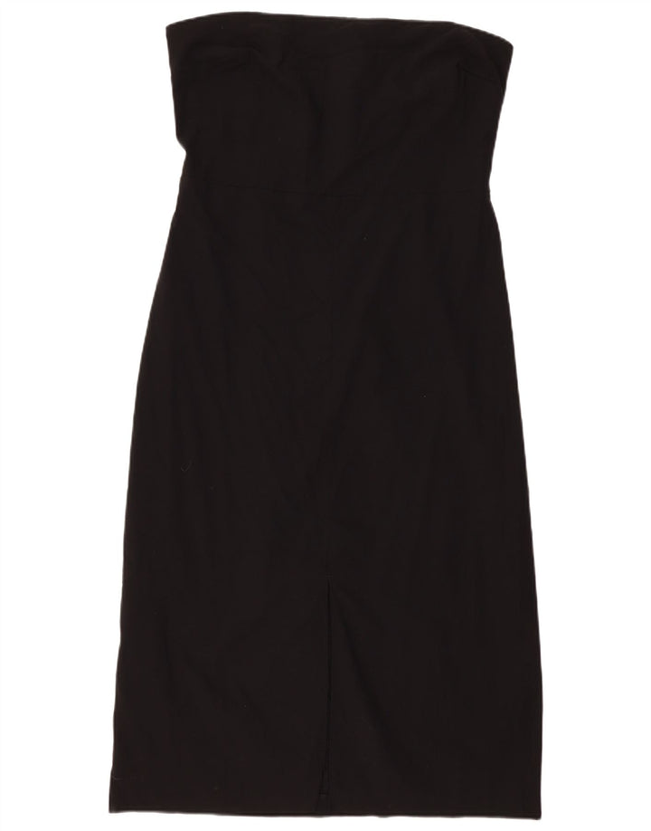 Abito senza spalline da donna Marks & Spencer UK 18 XL viscosa nera