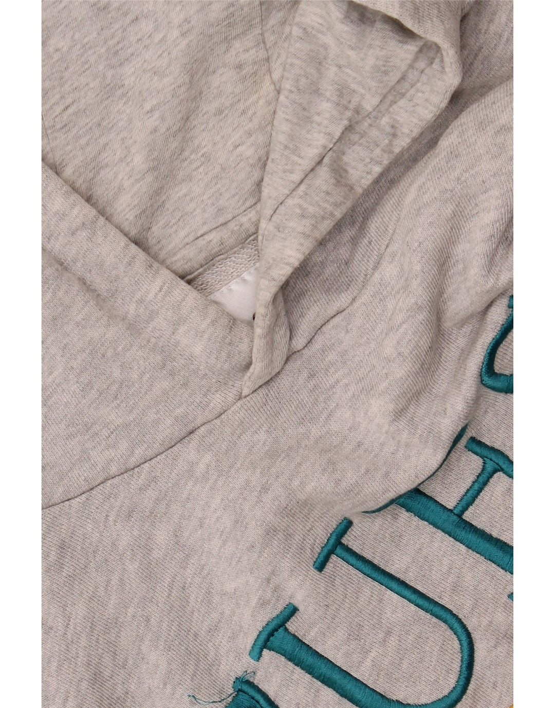 GUESS Felpa con cappuccio grafica da uomo ampia vestibilità ampia in cotone grigio