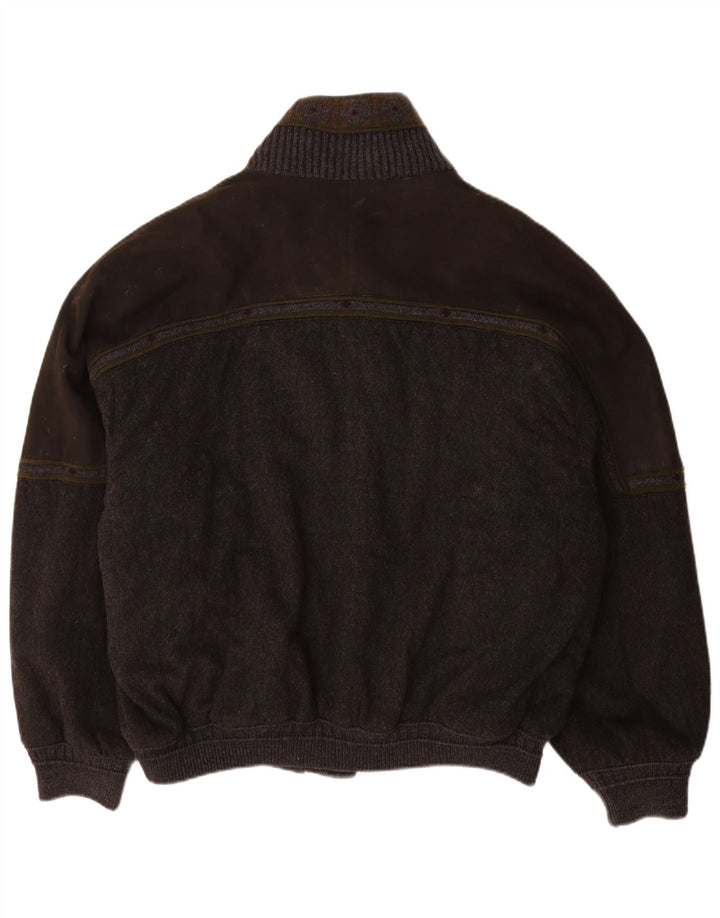 Giubbotto bomber da uomo Torras IT 58 4XL Lana grigia