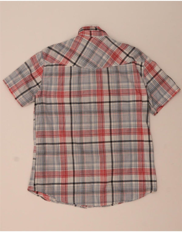 Camicia a maniche corte da uomo Rifle XL in cotone a quadri multicolore