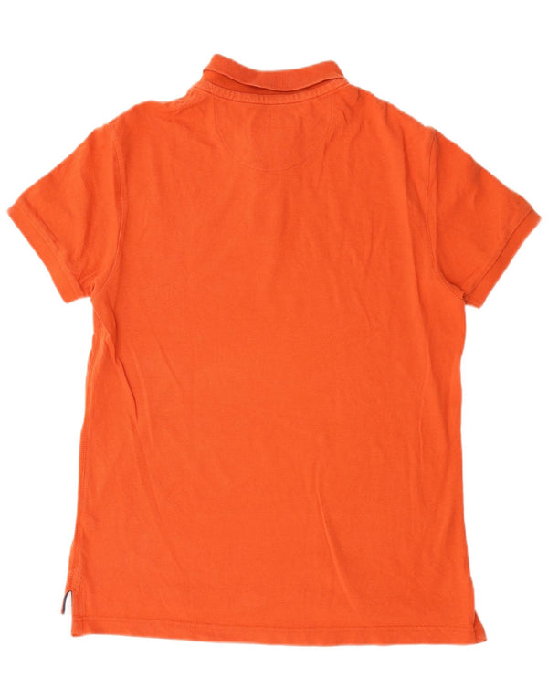 Polo Assn. Polo grafica da uomo grande in cotone arancione