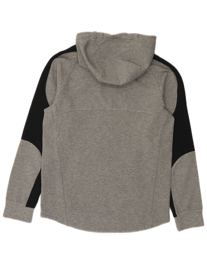 Felpa con cappuccio da uomo Puma Small in cotone color block grigio