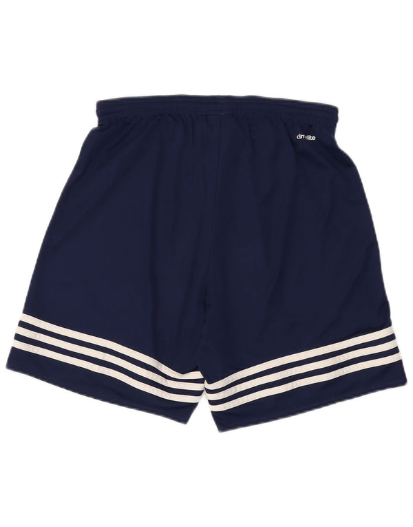 Pantaloncini sportivi Adidas Climalite da uomo piccoli in poliestere blu navy