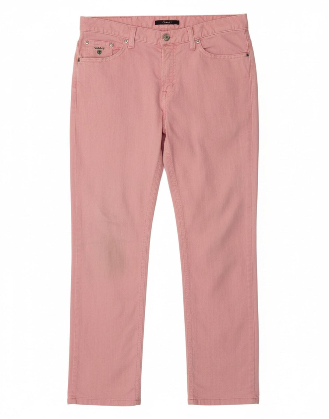 Pantaloni casual dritti vestibilità regolare da donna GANT Dawn W29 L32 cotone rosa