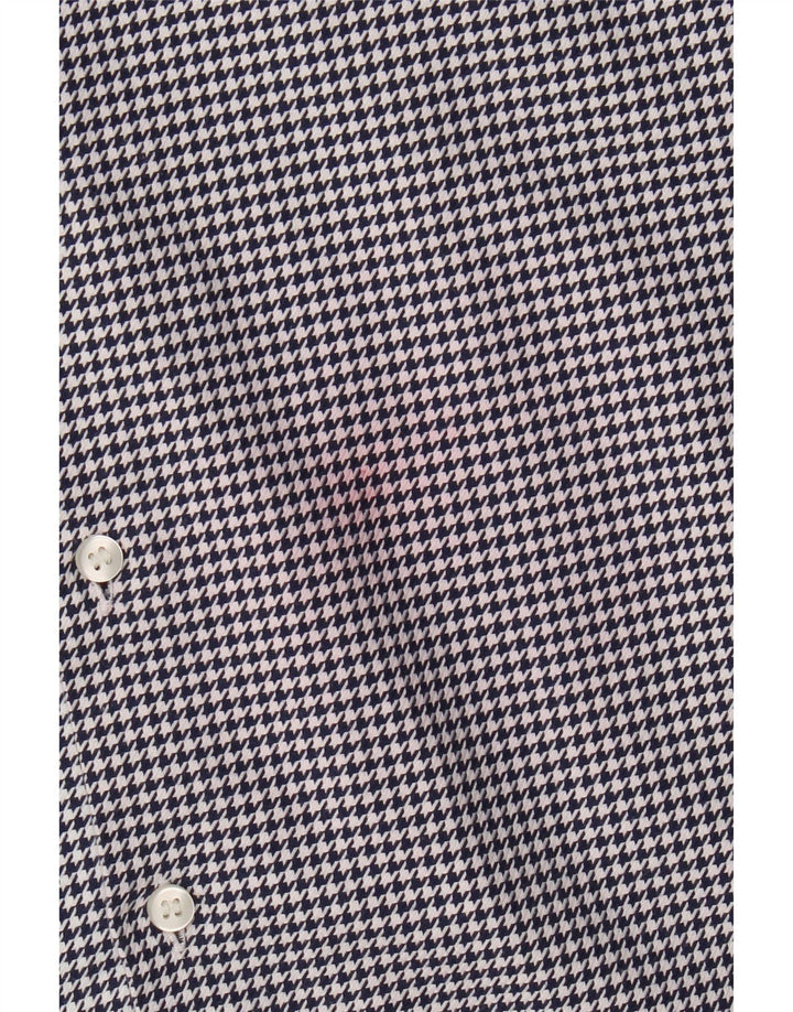 Camicia da uomo Calvin Klein taglia 38 15 medio blu navy designer pied de poule