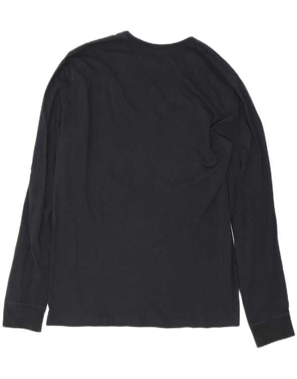 Top Nike da uomo a maniche lunghe in cotone nero medio