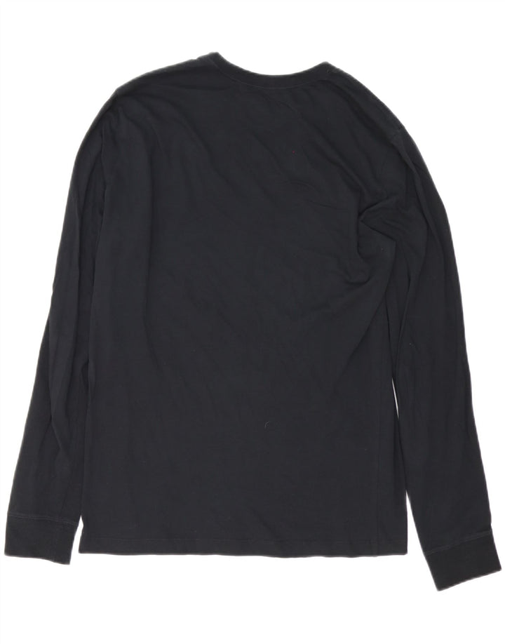 Top Nike da uomo a maniche lunghe in cotone nero medio