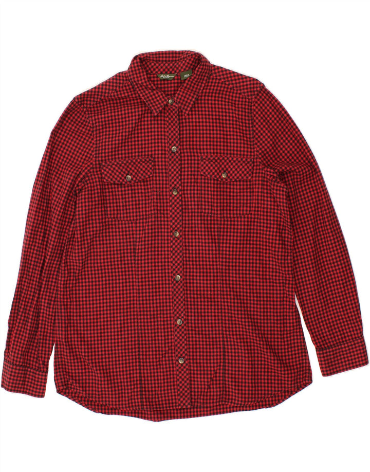 EDDIE BAUER Womens Flannel Shirt UK 16 Large Red Gingham Cotton Vintage Eddie Bauer and Second-Hand Eddie Bauer from Messina Hembry 