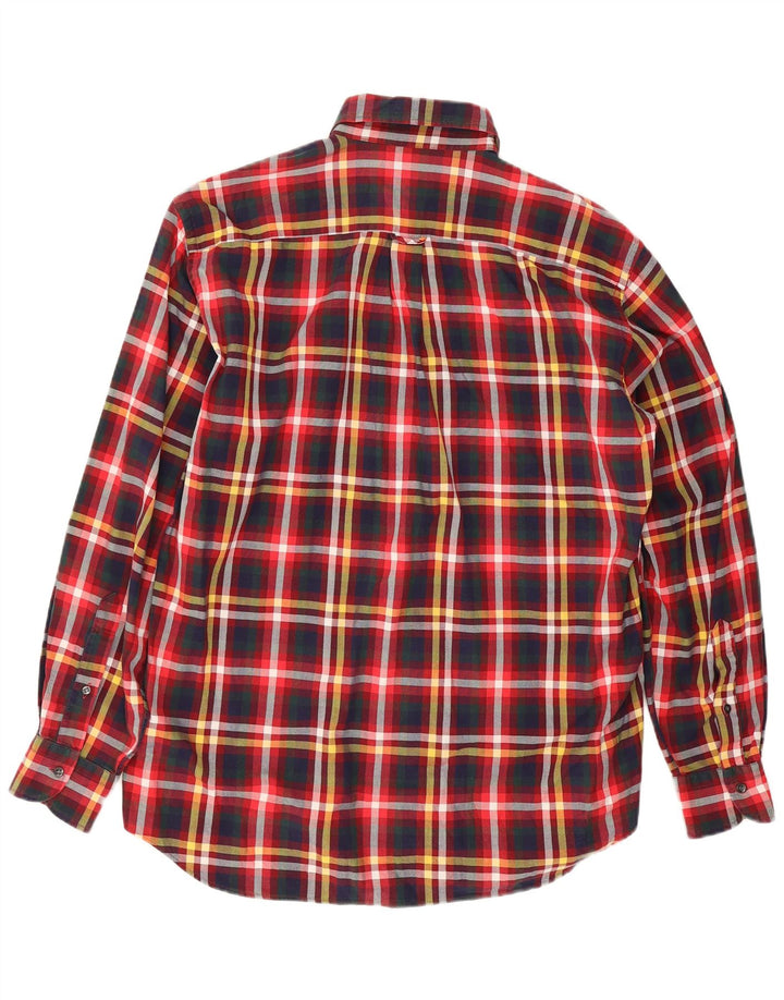 Camicia vintage da uomo in flanella taglia 16 41 grande quadretto rosso