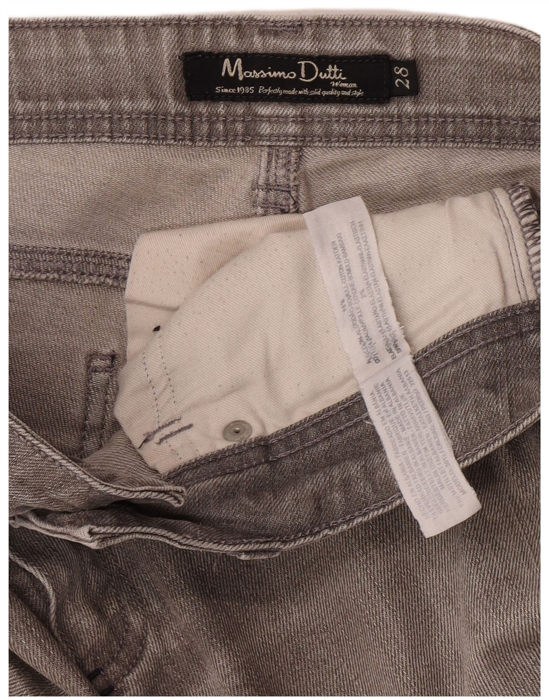 Jeans skinny da donna Massimo Dutti W28 L33 cotone grigio