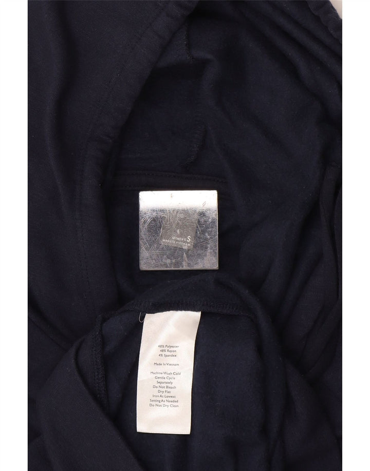 Maglione con cappuccio da donna EDDIE BAUER UK 10 piccolo poliestere blu navy