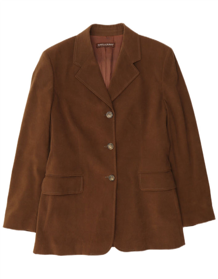 Giacca blazer a 3 bottoni da donna Mariella Burani EU 40 Marrone medio