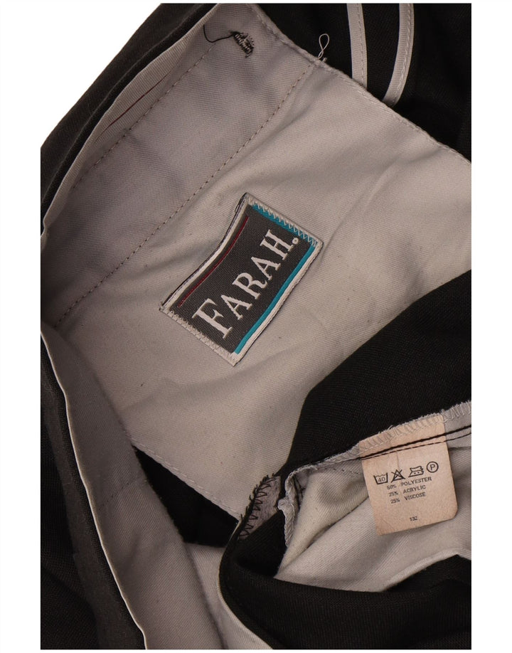 Pantaloni chino dritti da uomo Farah W36 L32 poliestere grigio